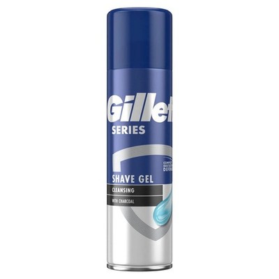 6x GILLETTE Rasiergel Cleansing Charcoal 200ml Holzkohle Duschen Shaving Gel Men