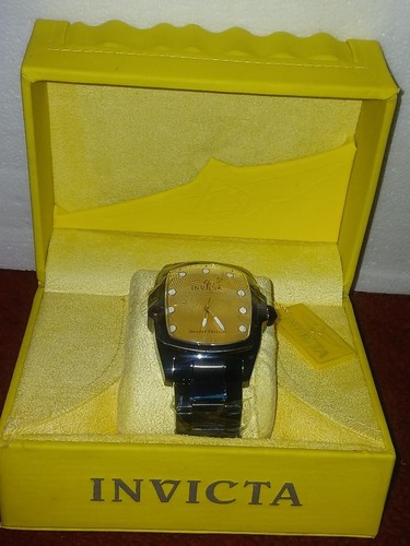 Invicta Grand Lupah 17768 Special Ed. Uhr Gunmetal 47mm Quarz Champagner Zifferblatt