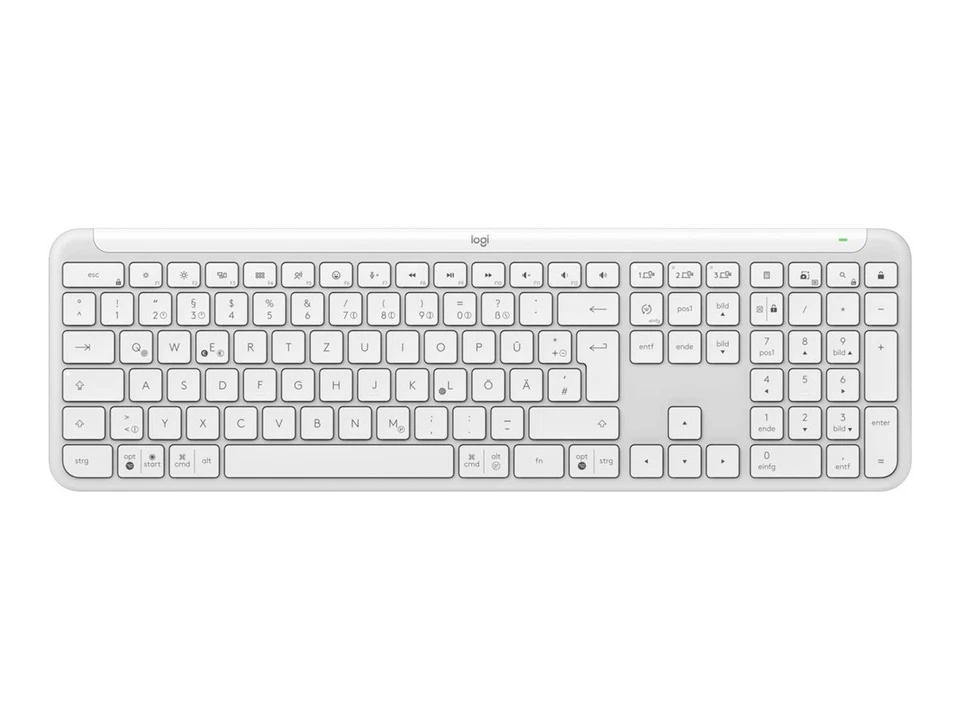 Logitech K950 Signature Slim, Off-White, Logi Bolt, USB/Bluetooth, DE - Bild 1 von 1