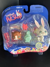 Littlest Pet Shop LPS Guinea Pig & Bunny 2004 Release RARE Retired Pairs NEW NIB