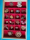 Lot of 20 Vintage Brooches/Pins/Costume Jewelry/Shoe Clip~Estate Lot