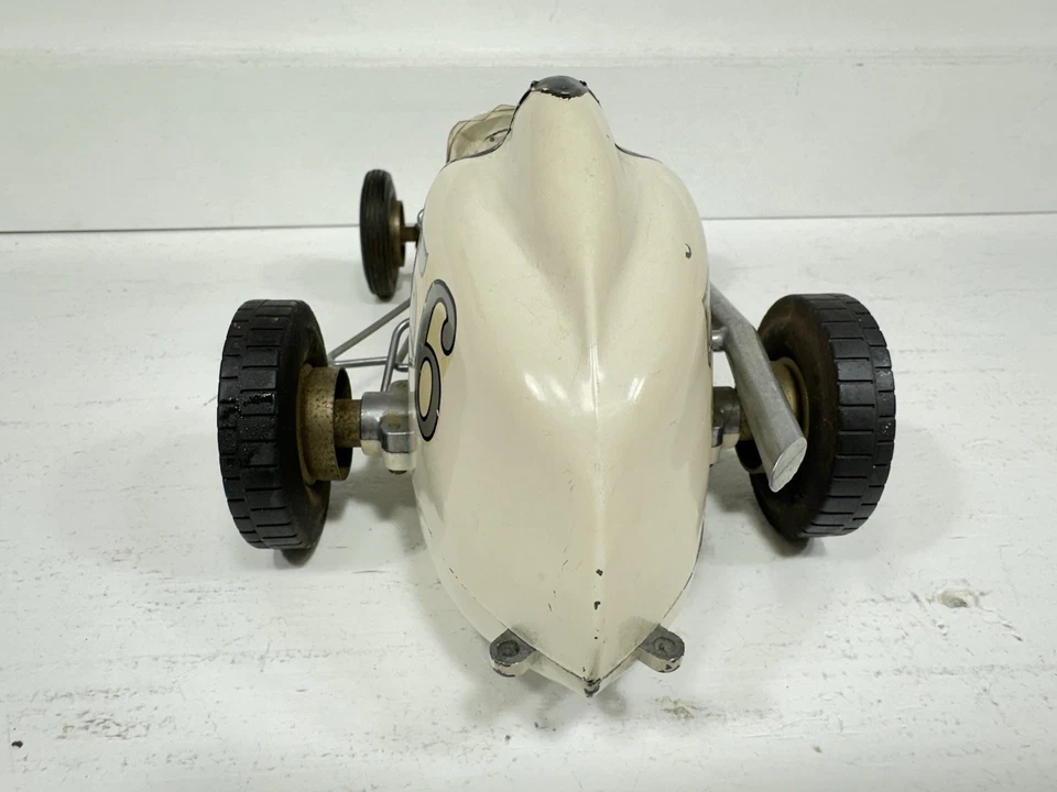 Desirable Ohlsson & Rice Tether Car in White #56 Pusher Car - Image 4 of 4