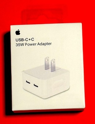 Brand New Genuine Apple A2571 USB C + C 35W Dual Port Power Adapter MHJ83LL/A
