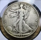 1936-D Liberty Walking Half Dollar - Actual Coin Shown - 90% Silver INV#309