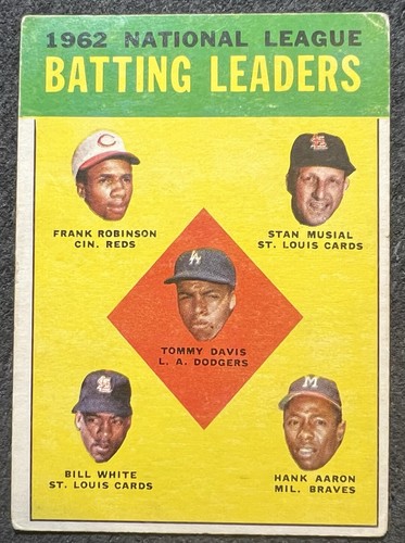 1962 National League Batting Leaders #1 1963 Topps card