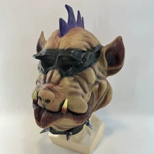 Glasses Cool Pig Mask Cosplay Costume Scary Halloween Latex Carnival Headgear