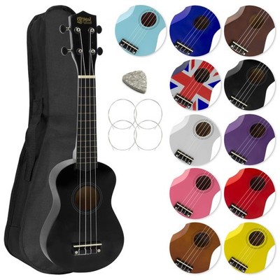 SU8BK SopranUkulele in Schwarz mit einer GRATIS Gigbag, Pick und Ersatzsaiten...