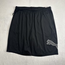 Puma Black Athletic Activewear Shorts Drawstring Elastic Waist Men's XXL