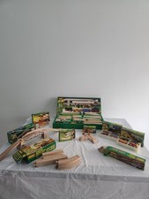 Brio Vintage Wooden Railway Train Set With Extra Track And Trains