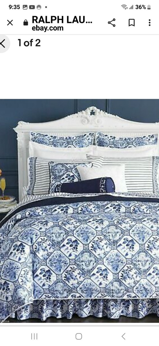 Rare Vintage Ralph Lauren Palm Harbor Octagonal Twin Comforter Set