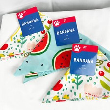 Set of 3 Summertime Triangle Dog Bandanas 29" x 21" NWT