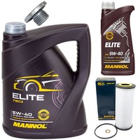 MotoröL Set 5W40 6 Liter + ÖLfilter Sh 453 L + Schraube FüR Bmw 3Er 318D 320D