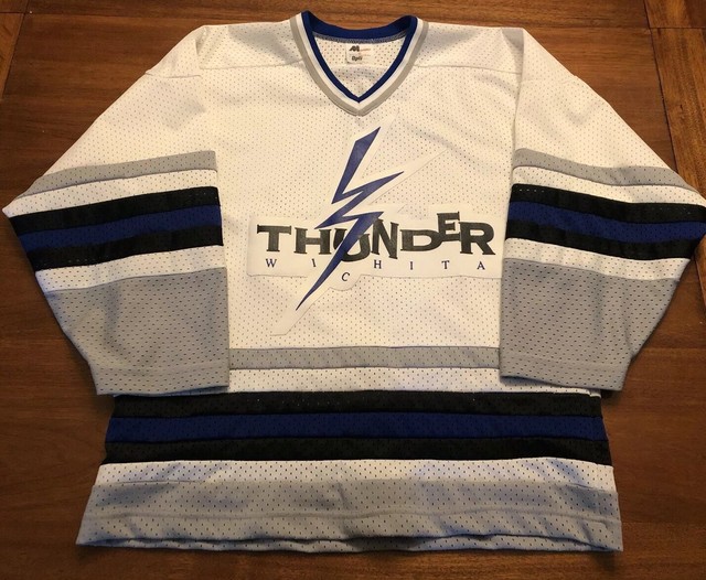 Wichita Thunder ECHL Hockey Jersey Made in USA EUC White Adult Small eBay