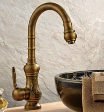 Antique Brass Single Handle Kitchen Sink Faucet Cold  Hot Sink Mixer Tap 2sf001