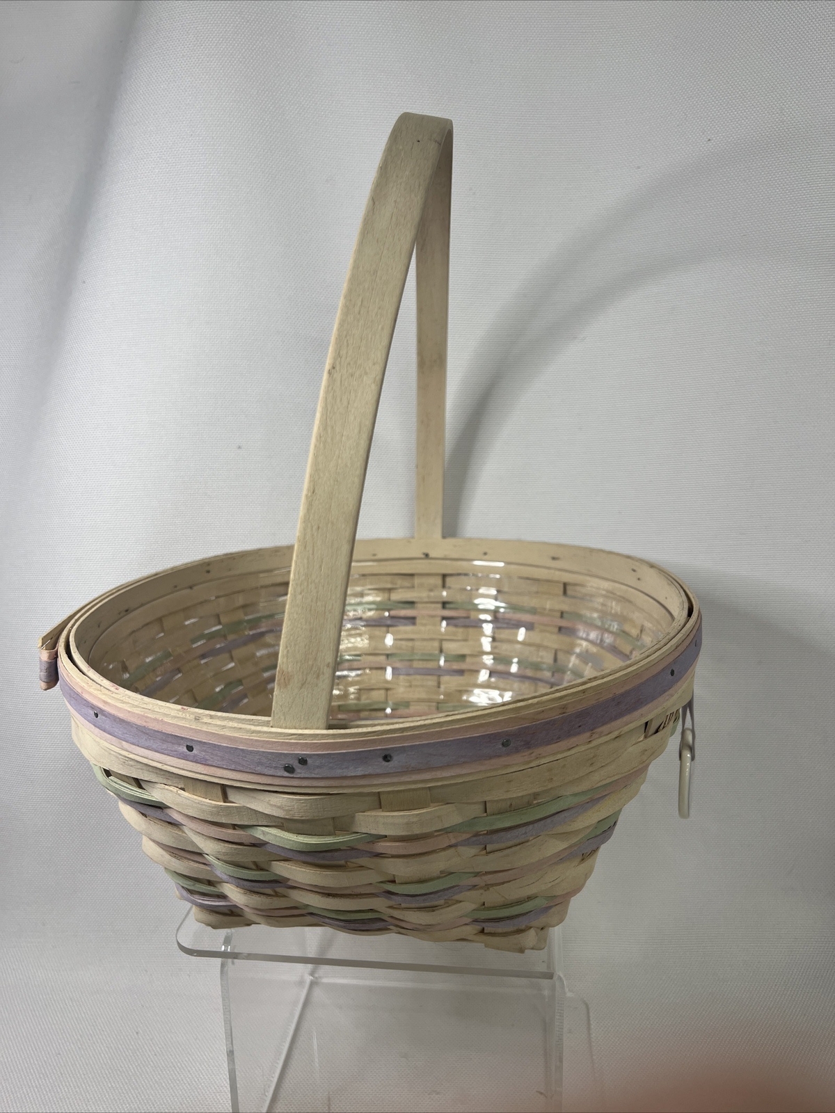 Longaberger Large Whitewash Jelly Bean Easter Basket Century