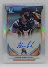 2014 Bowman Chrome Blake Anderson Auto Refractor 1st Bowman Marlins 
