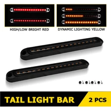 2X LED Sequential Light Bar DRL Flowing Brake Turn Signal Stop Tail Strip Truck