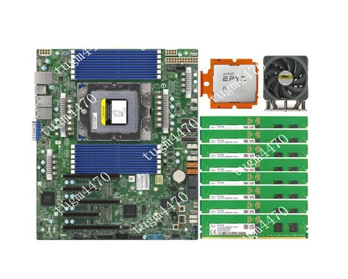 Supermicro H13SSL-N+AMD Genoa EPYC 9654 + RAM 4800 16G * 8 + radiator 4U SP5 *1