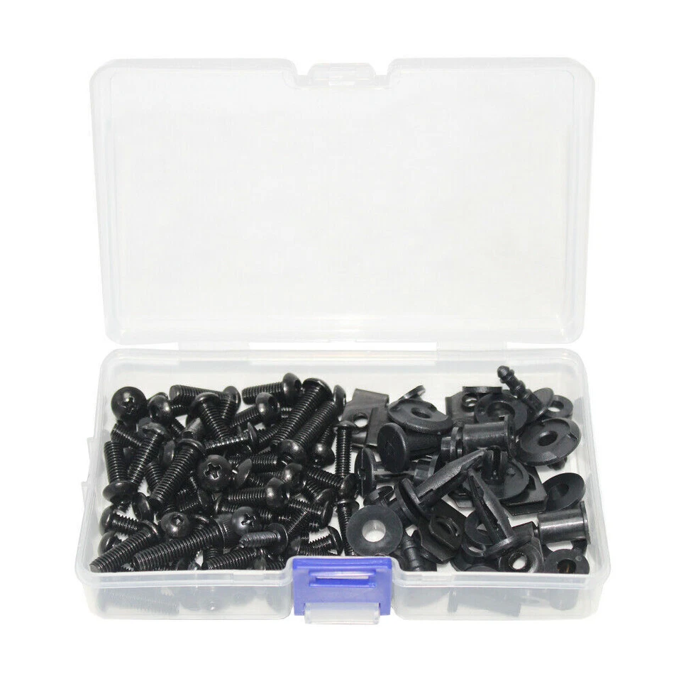 ABS Bodywork Fairing Kit for Kawasaki Ninja ZX-6R 2005 2006 Glossy Black + Bolts Foto 3 de 4