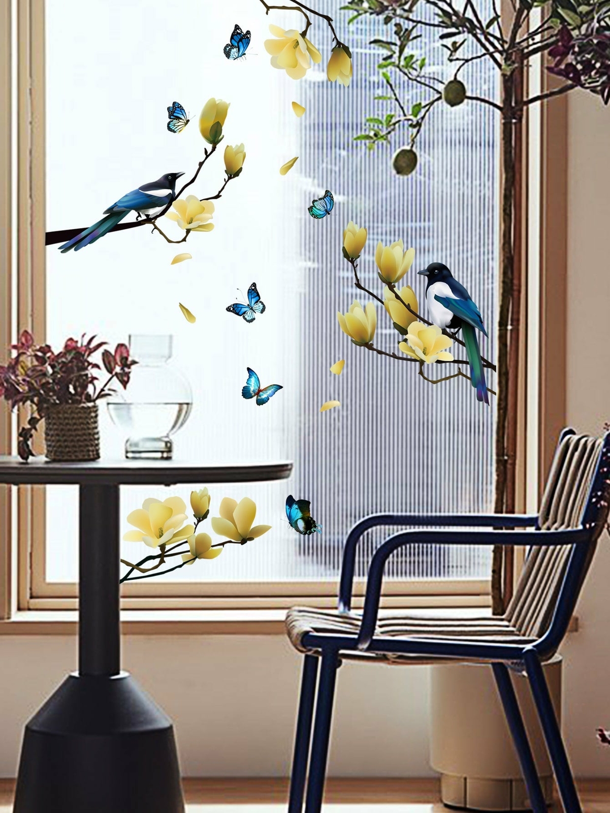Colorful Bird Pattern Vinyl Wall Stickers DIY Home Decor Decals