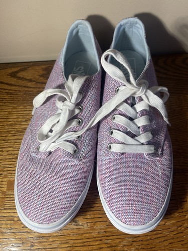 Women’s Preowned Pink/purple Vans Old Skool Low Canvas Camden Sneaker Size 9 - Picture 2 of 8