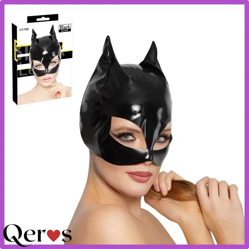 Maschera In Lattice Naturale Unisex - Cappuccio Fetish Per Cosplay E Feste A Tema, Nero, 5 Taglie