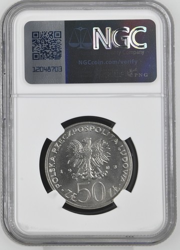 1983 MW POLAND 50 Zlotych - Ignacy Lukasiewicz - NGC MS 65 - Picture 2 of 2