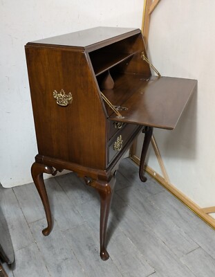 Vintage Thomasville Mahogany Wood Queen Anne Drop Front Secretary