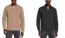 Banana Republic Men's Waffle Quarter Zip Pullover
