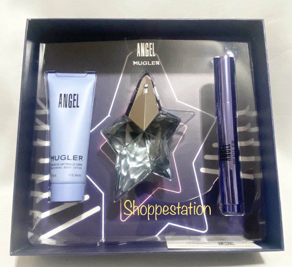Angel Mugler 3 Pcs Set EDP Spray 25ml + Perfuming Brush 7ml + 50ml
