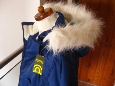 Damen SKIJACKE Fell KAPUZE Große 14 12 MANTEL TRESPASS NALA PARKA SCHNEE UVP 129 