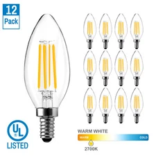 BRIMAX E12 LED Candle Light Bulbs Candelabra Chandelier Bulb Replacement 40W 60W