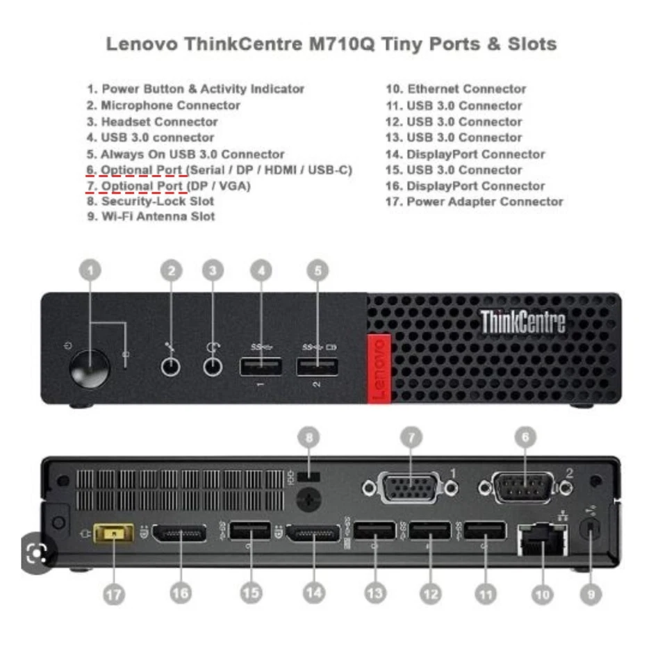 Windows 11-Lenovo M710q/M910q Tiny Mini PC i7-6700 2TB SSD 64GB RAM m2 NVME USB3 - Image 2 of 4