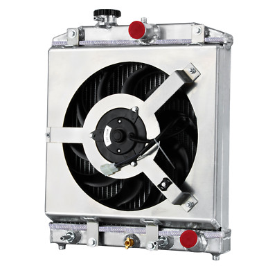 3-Core Radiator+Shroud Fan Fits 1992-2000 Honda Civic D15 D16 EK Del Sol Integra