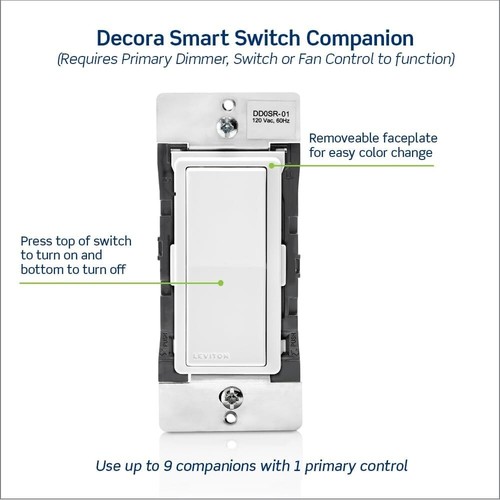 Leviton Decora Digital/Smart Wi-Fi Coordinating Switch Remote (DD0SR-1Z) (3-3) - Picture 4 of 4