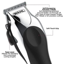 Wahl Clipper Deluxe Chrome Pro, Complete Hair and Trimming Kit