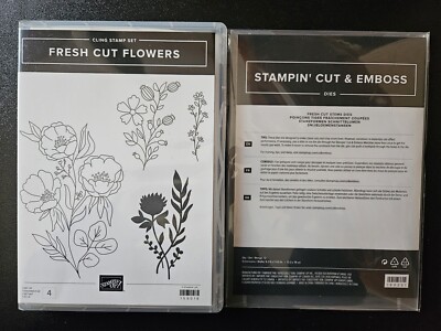 Stampin Up! FRESH CUT FLOWERS & Coordinating Stems DIES Retired | eBay