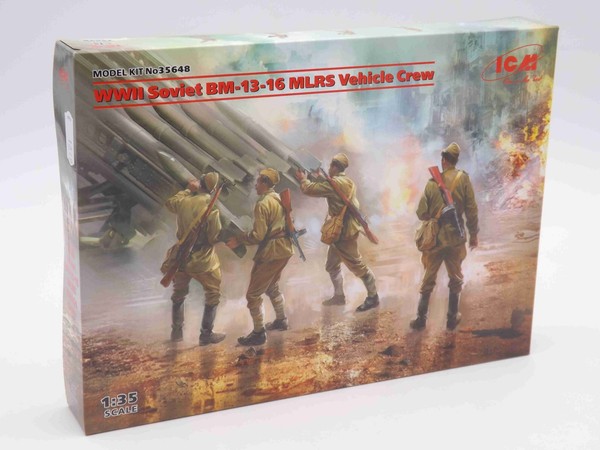 Icm 35648 Wwii Soviet BM-13-16 Mlrs Vehicle Crew Figuren Modell 1:35 Ovp - Neu-image