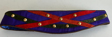 Purple Belt -Ginnie Johansen Vintage Fabric with accents - Fits 26 - 32" Waist 