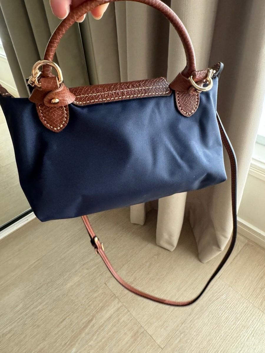 クラッチバッグ LONGCHAMP NAVY BLUE MINI CLUTHES Authentic LONGCHAMP Mini Le pliage Pouch Converted To