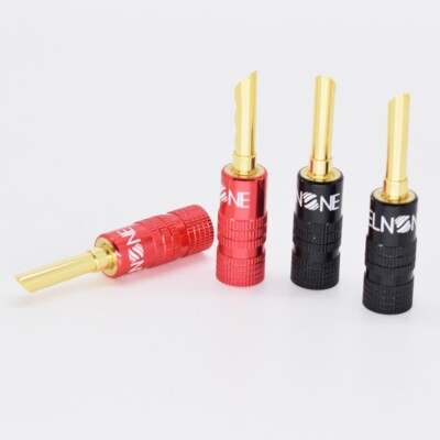 24pcs ELNONE Gold Plated Audio BFA Banana Plug Speaker Cable Connectors Screws