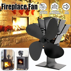 Home Improvement 5 Blade Heat Self Powered Wood Stove Fan Top