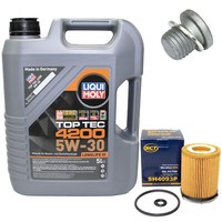 MotoröL Set 5W-30 5 Liter + ÖLfilter SH 4093 P + Schraube FüR Mercedes C-Klasse