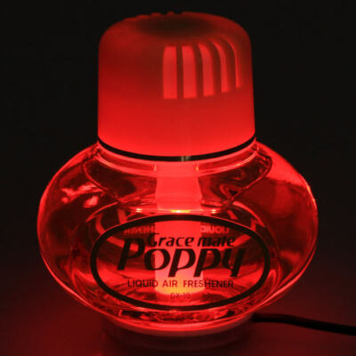Poppy Lufterfrischer Citrus Duft mit LED Beleuchtung rot 12V 24V LKW Auto KFZ