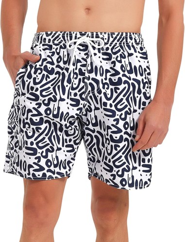 Mens Swim Trunks Quick Dry Swim Shorts with Mesh Lining and Pockets 7 Inch - Picture 3 of 30