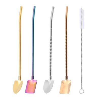 304 Stainless Steel Filter Straw Spoon Creative Spoon Straw Spoon P2Q4 X5B1 A3G5