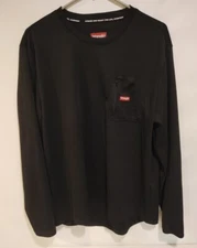 Wrangler Performance Workwear Base Layer Crew Neck Long Sleeve Shirt Mens Large