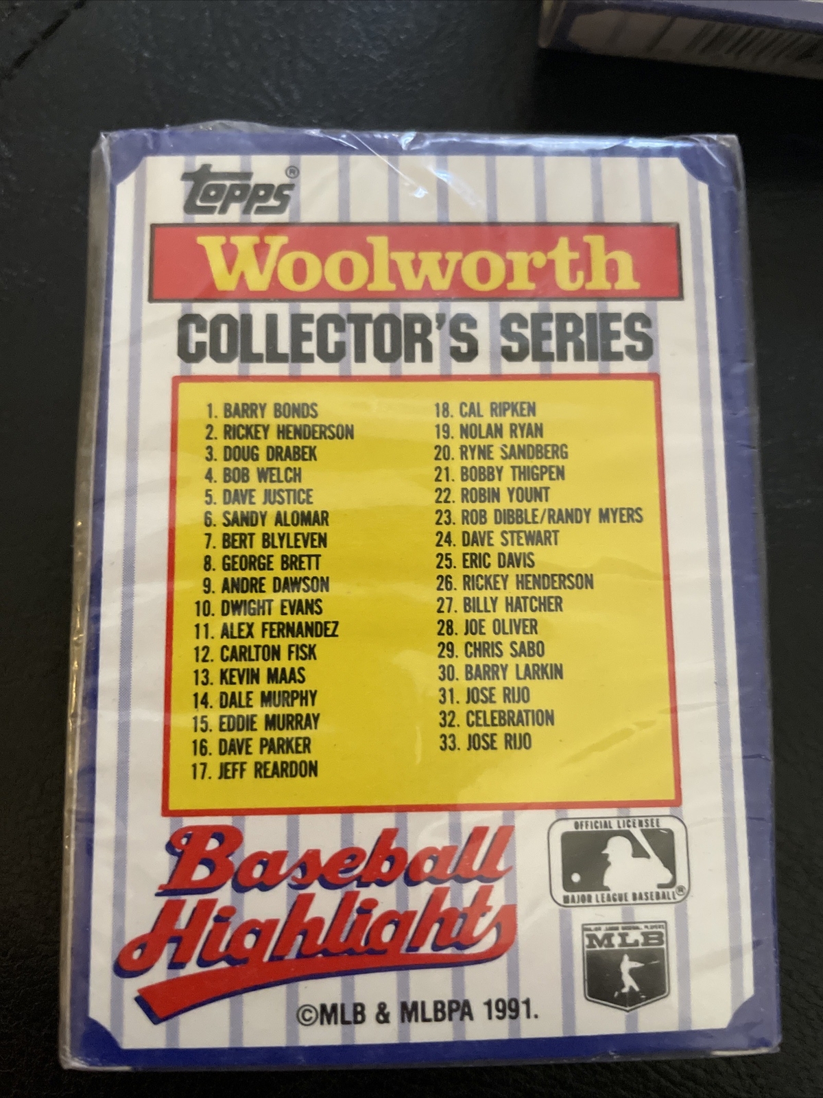 (3) 1991 Topps WOOLWORTH COLLECTOR'S Series Baseball Highlights Box Set