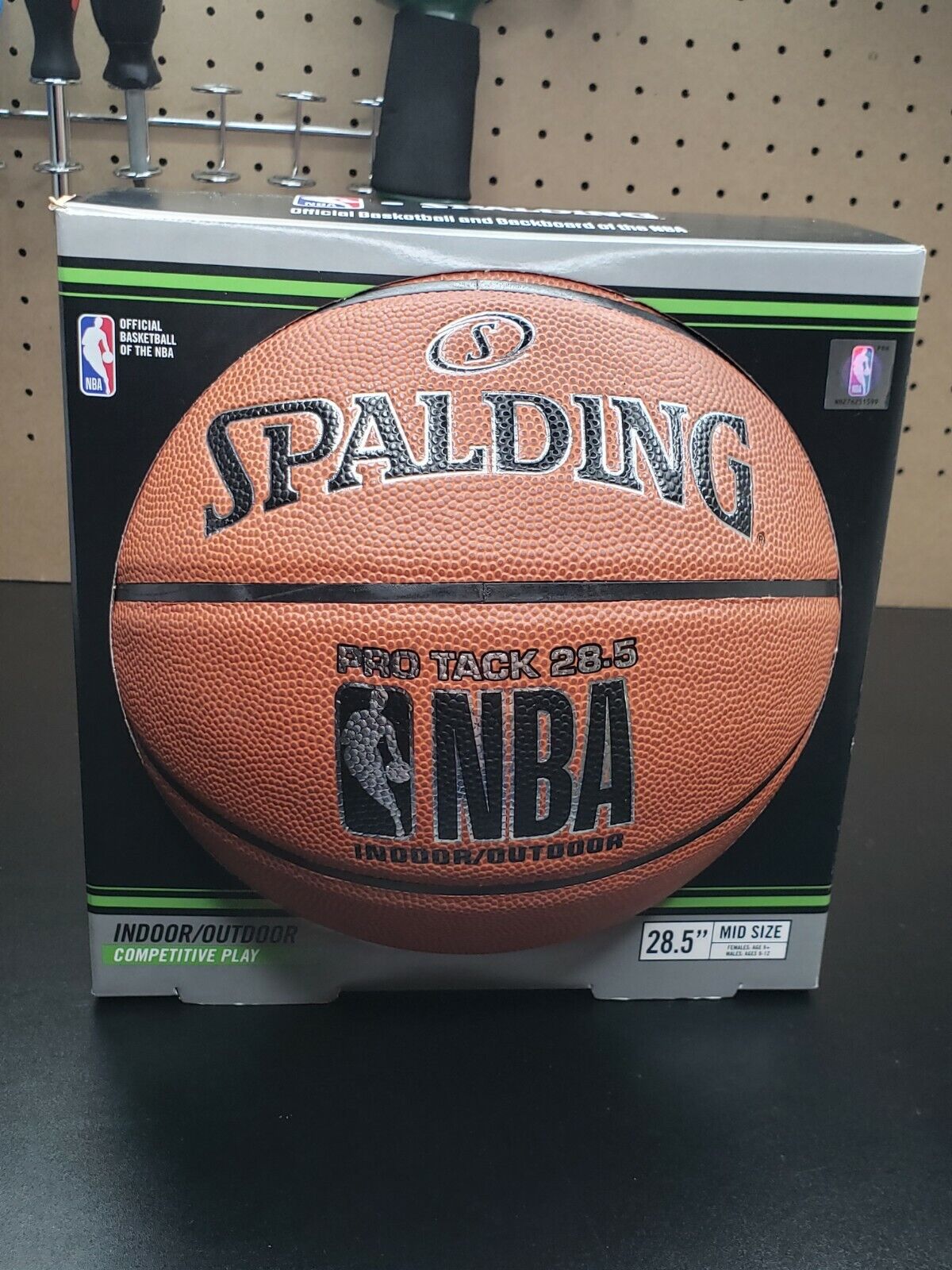 Spalding Nba Ball Pro Tack 28 5 Sz 6 Composite Indoor Outdoor Basketball For Sale Online Ebay