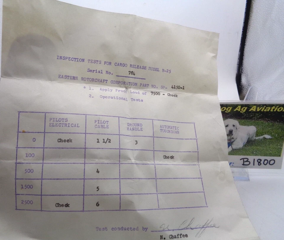 EASTERN ROTORCRAFT, SP4150-1, GANCHO DE CARGA, CLASIFICADO 2500 LBS, NUEVO (B1800) Foto 4 de 4